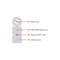 Kabel Fiber Optik Luar Ruangan Anatel GJYXFCH FRP 1core 2core 4core G657A1 G657A2 OM2 OM3 OM4 Kabel Drop FTTH