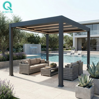 Pergola motorisée à lames orientables bioclimatiques QINGYING en aluminium pour l'extérieur