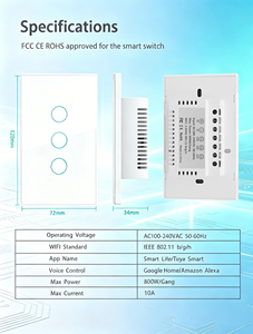 XZJ Domótica Sistema de Casa Inteligente Tuya Interruptor de Control Remoto Domótica Hogar Interruptor de Luz Inteligente - Product Image 5