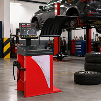 Machine d'équilibrage de roues à mesure automatique avec moteur 0,2 kW pour voitures particulières, motos et véhicules utilitaires légers – Équilibreuse pour atelier de réparation