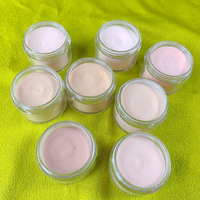 Lot de poudres acryliques personnalisées en gros pour ongles, 8 couleurs, 3-en-1, effet beurré, sans marbrure, couvrance naturelle, poudre acrylique rose pour ongles