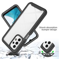 Étui de téléphone hybride de luxe antichoc en TPU/PC pour A23/A35/A15/A26 5G/4G S26/S25/S24/S23 Ultra Plus avec protection d'écran en PET