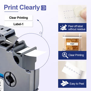 Rubans compatibles <span class=keywords><strong>Orison</strong></span> TZe-211 noir sur blanc 6 mm, ruban adhésif laminé pour imprimante Brother P-touch PT-D210 PT-H110 PT-D460BT - Product Image 3