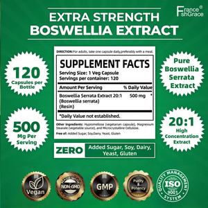 Extrait de Boswellia en capsules personnalisées, 120 gélules, soutient la fonction immunitaire chez la femme, extraits végétaux, capsules de Boswellia - Product Image 3