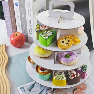 Boîtes à gâteaux industrielles en papier avec poignée pour plateau à desserts hauts, idéales pour le thé de l'après-midi à emporter - Product Image 6
