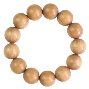 Bracelet de prière bouddhiste pour homme en bois de santal ancien, perles rondes de 18 mm, style chinois traditionnel, cadeau pour les aînés - Product Image 5