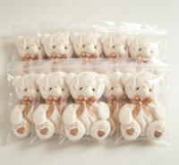 Offre Spéciale : Peaux d'ours en peluche douces style nœud papillon, économiques, avec broderie 'Love', type semi-ours en peluche