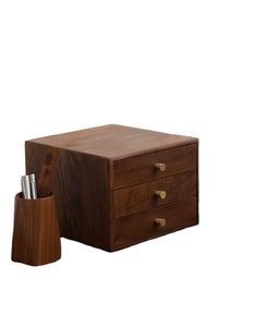 Boîte <span class=keywords><strong>de</strong></span> rangement <span class=keywords><strong>de</strong></span> bureau en bois massif à plusieurs niveaux avec tiroirs pour documents et articles divers <span class=keywords><strong>de</strong></span> la maison et du bureau - Product Image 5