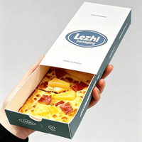Kotak Kemasan Makanan Cepat Saji Pizza Sushi Dessert Biodegradable Murah Custom, Model Laci Geser untuk Dibawa Pulang