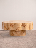 Table basse en bois de style rétro Wabi-Sabi, finition bois de racine, forme florale, meubles de salon, table basse vintage