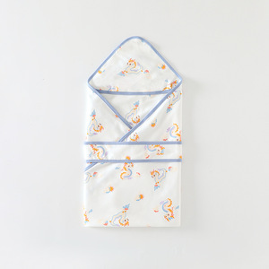 <span class=keywords><strong>Couverture</strong></span> d'emmaillotage pour bébé 100% coton tricoté doux double couche toutes saisons motif dessin animé nouveau-né personnalisable - Product Image 4