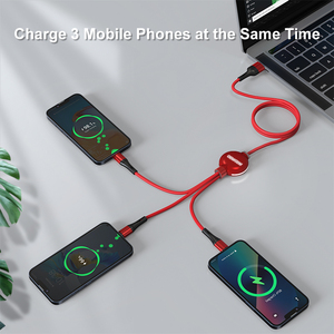 Fabrication Câble <span class=keywords><strong>USB</strong></span> universel 3 en 1 1.2m charge rapide <span class=keywords><strong>multi</strong></span> charge nylon durable <span class=keywords><strong>USB</strong></span> A vers Type-C, câble <span class=keywords><strong>USB</strong></span> Micro ip Port - Product Image 2