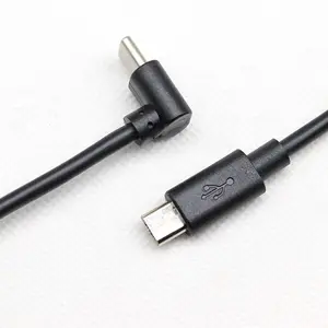 90 Độ Lên Xuống Uốn Cong Type-C Nam Sang Micro Nam Sạc Otgad Chương Cáp Máy Tính Di Động Bộ Chuyển Đổi Usb 0,5 M 1M - Product Image 3