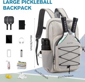 Échantillon gratuit Prix de gros Qualité supérieure Sac de raquette de pickleball grand espace avec fermeture éclair et bandoulière - Product Image 2