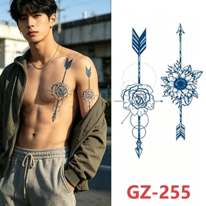 <span class=keywords><strong>Tatouage</strong></span> semi-permanent à base de jus d'herbes, imperméable, longue durée, motifs minimalistes, autocollants corporels pour femmes - Product Image 4