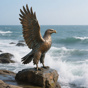 Grandes statues d'aigles en bronze et en laiton pour la sculpture de jardin avec <span class=keywords><strong>technique</strong></span> de moulage - Product Image 5