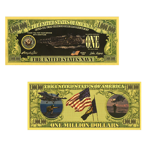 11-delige Amerikaanse vliegtuiggouden bankbiljettenset met één miljoen dollar ontwerp in 24K goud voor verzamelaars - Product Image 2