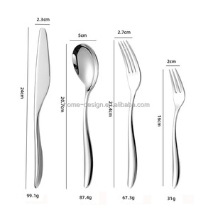 Ensemble <span class=keywords><strong>de</strong></span> couverts <span class=keywords><strong>de</strong></span> <span class=keywords><strong>table</strong></span> en argent <span class=keywords><strong>de</strong></span> haute qualité, luxe, acier inoxydable 18/10, miroir, cadeaux d'affaires, couteau vertical, fourchette, cuillère, restaurant - Product Image 6