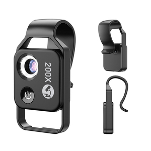 Populaire Apexel 200X Mobile Microscope Lentille Clip-type Téléphone Marco Lens 120mAh Caméra de téléphone portable avec 2 vitesses Lumière LED - Product Image 2