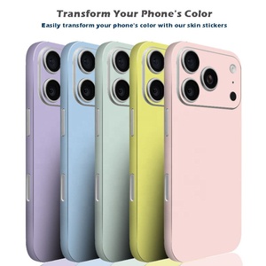 Cho iPhone 12 13 14 15 <span class=keywords><strong>16</strong></span> 17 17pro 17air 17pro Max điện thoại da Sticker dễ dàng để dính điện thoại trở lại bảo vệ tùy chỉnh logo - Product Image 3