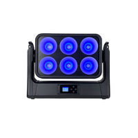 Projecteur de scène mobile IP65 extérieur 6x200W RGBW 4-en-1 COB avec effet blinder et stroboscope DMX pour concerts