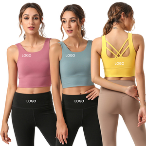 Top Deportivo Corto de Yoga para <span class=keywords><strong>Mujer</strong></span> 2025, con Soporte Alto, Acolchado, Anti-Impactos, Nuevo Producto, <span class=keywords><strong>Tirantes</strong></span> Cruzados en la Espalda, Transpirable, para Fitness y Deportes - Product Image 1