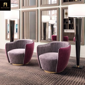 Sillón Giratorio Moderno Personalizado para Sala de Estar con Base de Acero Inoxidable, Silla de Descanso para Hoteles <span class=keywords><strong>y</strong></span> Villas - Product Image 1
