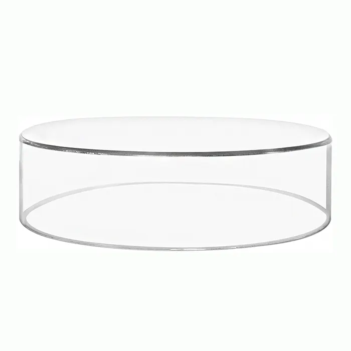 Rehausseur de présentation cylindrique en acrylique transparent 3 "x 10" Rehausseur de présentation rond personnalisé en acrylique pour modèle de jouet et buffet