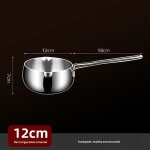 Mini Olla Calentadora de Leche y Mantequilla de Acero Inoxidable 316 con Asa y Boquilla para Verter, Apta para Inducción, para Calentar Café y Chocolate - Product Image 6