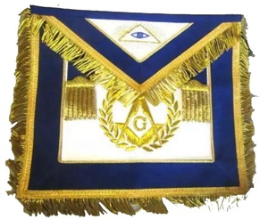 Masonic Master Mason-conjunto azul con Collar bordado dorado, mandil masónico, Regalia - Product Image 1