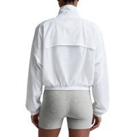 Veste coupe-vent courte pour femme à demi-zip, coupe oversize, avec fente dorsale, légère, style pull sportif