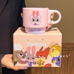 Taza Apilable <span class=keywords><strong>de</strong></span> Cerámica con Dibujos Animados <span class=keywords><strong>para</strong></span> Mujeres y Parejas, Taza <span class=keywords><strong>de</strong></span> Café <span class=keywords><strong>de</strong></span> Alta Estética, Juego <span class=keywords><strong>de</strong></span> <span class=keywords><strong>Regalo</strong></span>, Apta <span class=keywords><strong>para</strong></span> Lavavajillas, <span class=keywords><strong>para</strong></span> Cumpleaños y <span class=keywords><strong>Desayuno</strong></span> - Product Image 4