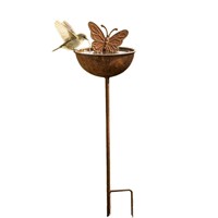 Mangeoire et abreuvoir universels minimalistes en fer forgé de Quanzhou pour usage extérieur (jardins, pelouses, parcs) – Compact et à brancher – Idéal pour l'exportation