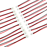 Kabel Terminal Konektor Udara PH2.0mm 2Pin Male Female, Kabel Jumper Panjang Kustom untuk Sambungan Sirkuit PCB LED Baterai