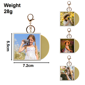 Charm personnalisé sublimation album porte-clés disque CD <span class=keywords><strong>Photo</strong></span> porte-clés - Product Image 3