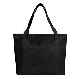 Custom Brand Print Logo <b>Large</b> Capacity Tote <b>Bag</b> Pocket Design Canvas Handbag for Women Lady <b>Beach</b> Casual Daily Fashion Dress - Product Image 4