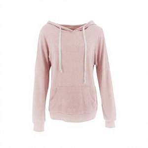 เสื้อสเวตเตอร์มีฮู้ดผู้หญิง แขนพอง สีพื้น แขนยาว เสื้อฮู้ดลำลองสำหรับฤดูใบไม้ร่วงฤดูหนาว - Product Image 5