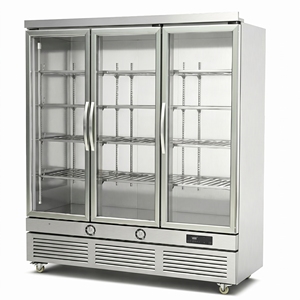 Congélateur vertical commercial 201 304 pour cuisine, réfrigérateur-congélateur pour supermarché, porte en acier inoxydable, prix usine - Product Image 4