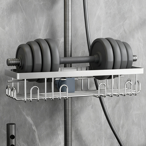 Organizer stretto da appoggio per bagno, porta shampoo, scopa, trucchi, asciugamani, spazzolini, tamponi e oggetti vari - Product Image 3