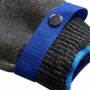 Anti-cut Gardening Gloves Safety Cut Proof Stab Resistant Stainless Steel <b>Wire</b> Metal <b>Mesh</b> 5 Finger Outdoor <b>Garden</b> Work Gloves - Product Image 4