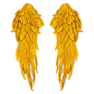 ปะติดลูกไม้ลายปีกนางฟ้า 3 มิติ หลายชั้น แบบ DIY  ลายดอกไม้ปักละลายน้ำได้  งานฝีมือประณีต  แบบหลายชั้น - Product Image 3