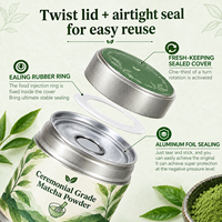 Matcha biologique certifié UE USDA, qualité cérémonielle 7A, en boîte métallique, 30g 50g, marque privée