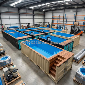 <span class=keywords><strong>Piscine</strong></span> préfabriquée de haute qualité en conteneur maritime de 20 pieds ou 40 pieds, prix d'usine, personnalisable, avec salle de bain - Product Image 1