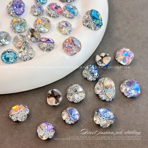 Paso Sico Strass empilables 3D ABS en forme d'œuf pour nail art, très tendance, luxe léger, haut de gamme, sans base - Product Image 2