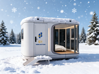 Maison-capsule préfabriquée de luxe pour l'hébergement dans les stations de glamping