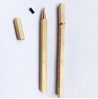 OEM CNC usinage hexagonale en laiton en métal stylo à bille rouleau stylo à bille écrit en douceur