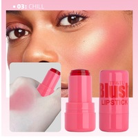 Fard à paupières 4 couleurs pour gelée de fruits Marque privée Fard à paupières hydratant Bâton imperméable à l'eau Joue Liquide Blush Teinte