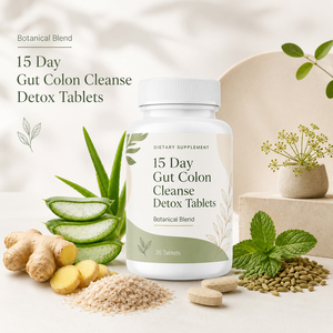 Comprimés de nettoyage du côlon intestinal de haute qualité, 15 jours, probiotiques, aloe vera, séné, détox, biologique, sans gluten, soutient la digestion des adultes - Product Image 3