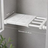 Étagère de rangement multifonctionnelle sans perçage, rectangulaire élargie en plastique PET pour armoire et placard, avec design pliable écologique