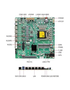 RV590L6B Firewall-Motherboard mit LGA1200 <span class=keywords><strong>Z590</strong></span> Chipsatz, max. 128GB, 6xRJ45 Gigabit Ethernet, VGA, 6xI226V, 7xUSB, 2xCOM, RS485, ATX - Product Image 5